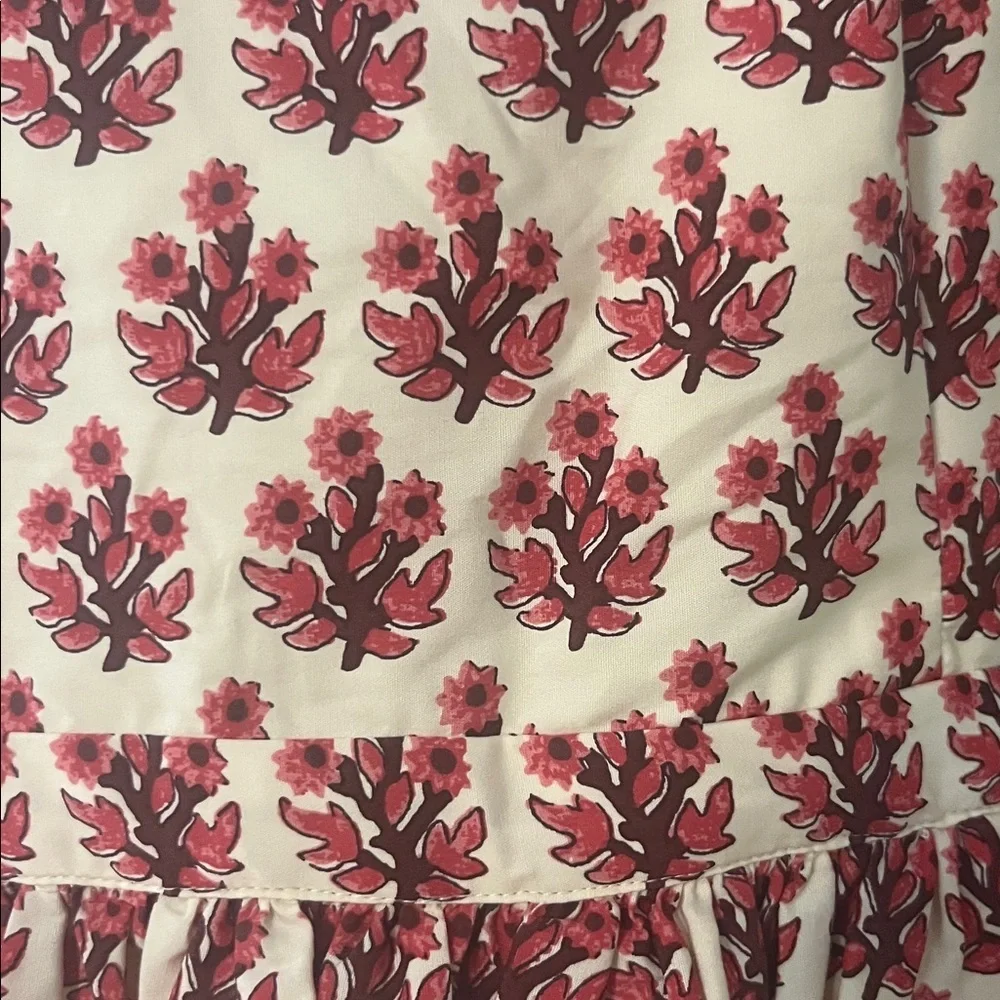 NWT J. Crew Embroidered apron dress in block print